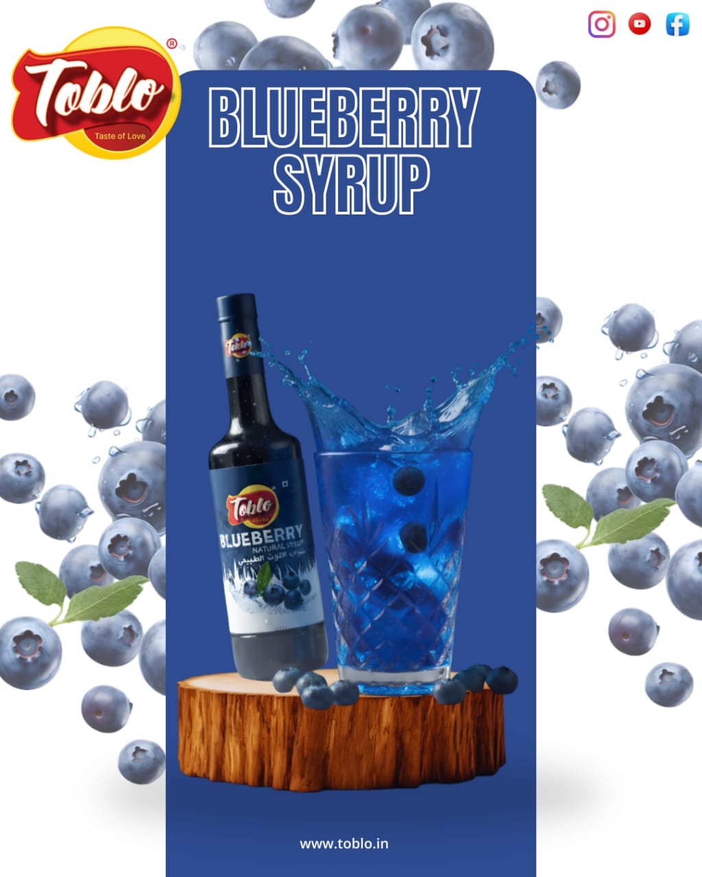 800 ml Toblo Blueberry syrup